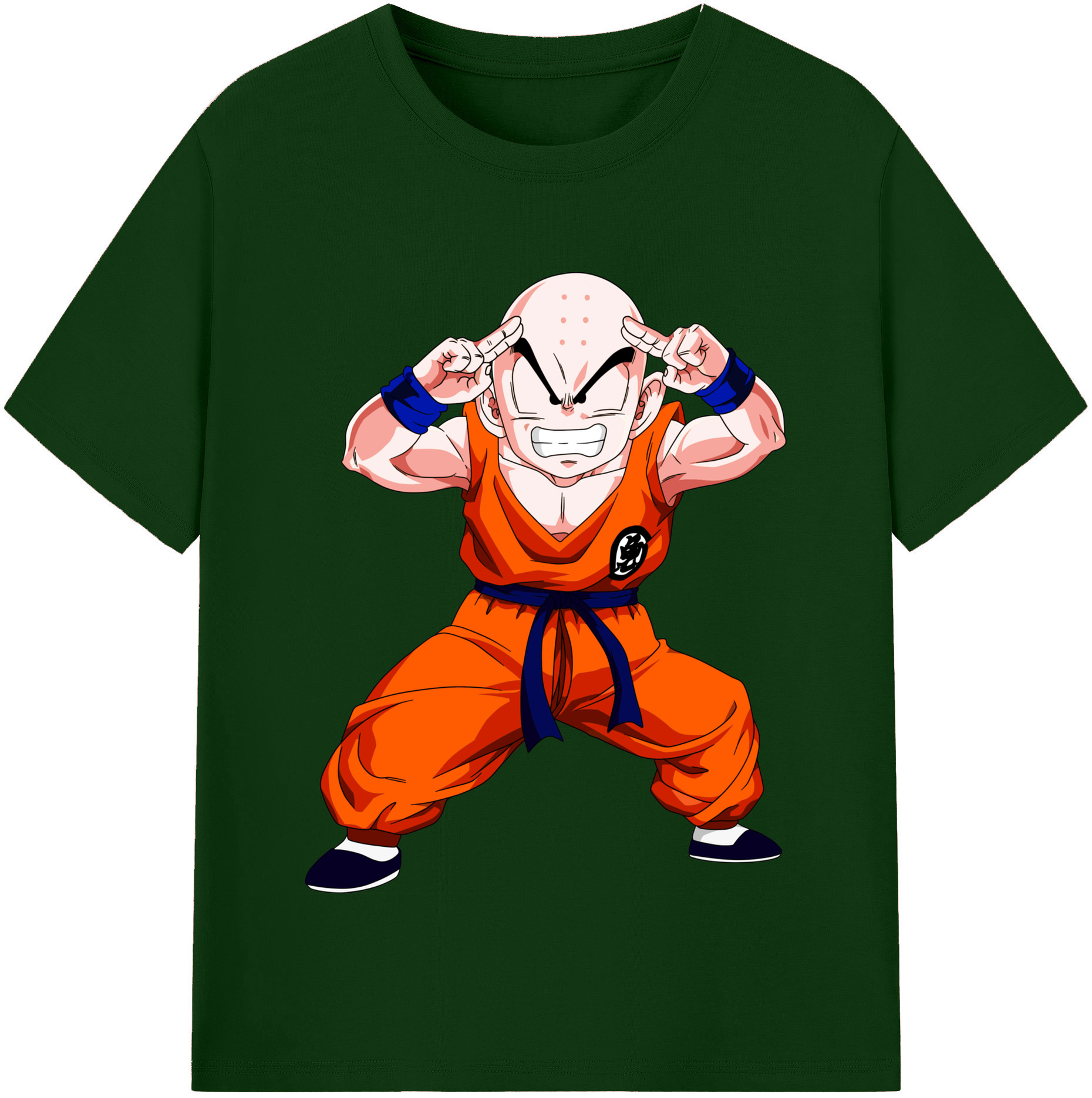 （画像用） ドラゴンボール クリリン DRAGON BALL krillin 綿100％半袖Tシャツ（フロントプリント）